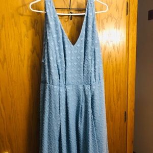 Light blue embroidery dress